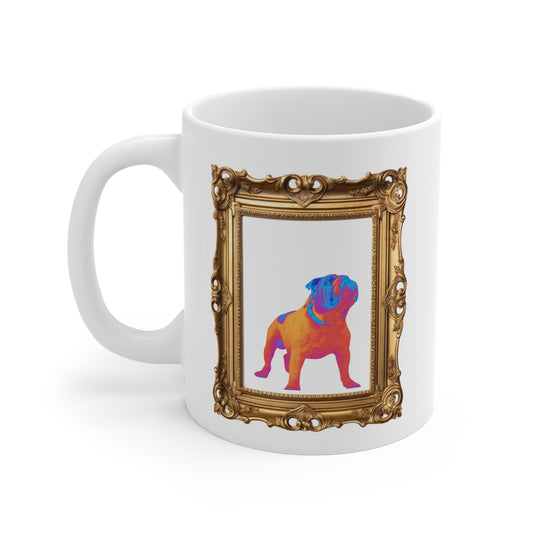 Framed Bull Dog | Coffee Club | 11oz White Mug